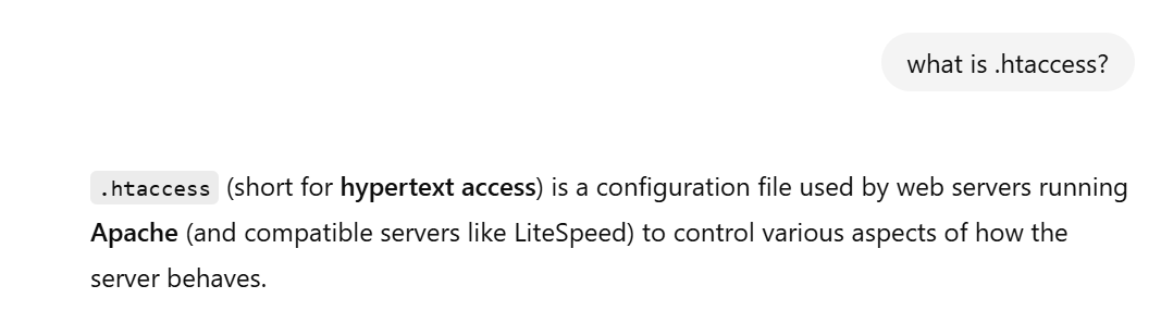What is ".htaccess"